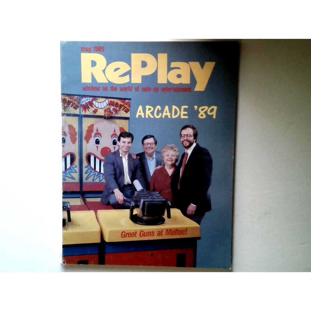 RePlay Magazine May 1989 Arcade Pinball Gottlieb Atari Capcom Konami Tetris